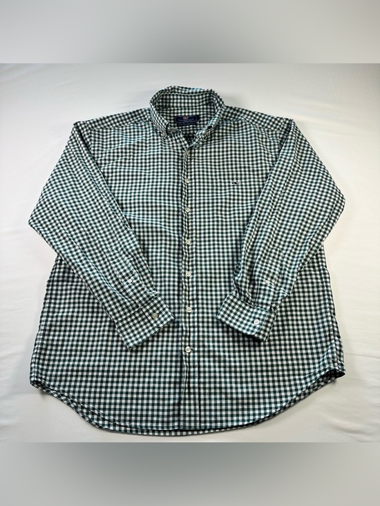 Vineyard Vines Other - Vineyard Vines Tucker Shirt Mens L Green Gingham Classic Fit Cotton Button Down
